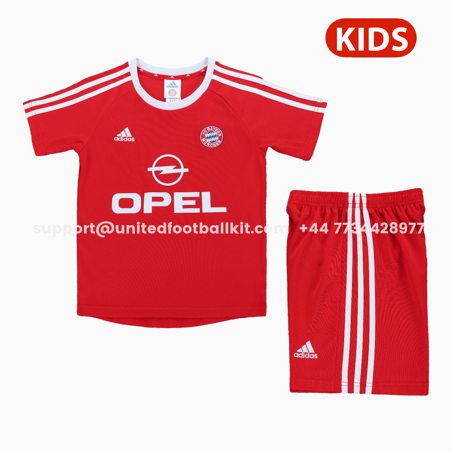 Unitedfootballkit.com | Retro Bayern Munich 2001-02 Home Kids Kit -Customize Name, Number and Patch | Worldwide Shipping