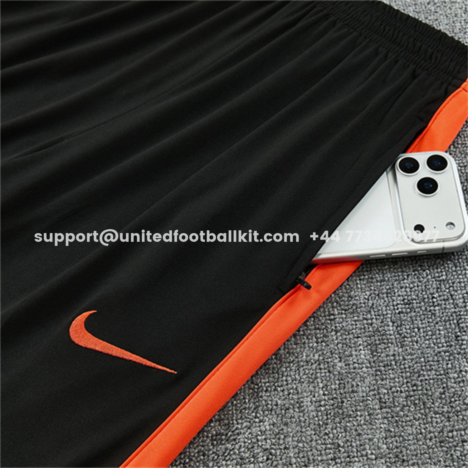 Unitedfootballkit.com | Netherlands 2026 Long Sleeves Training Set - White With Orange Accents Top & Black Pants -Customize Name, Number and Patch | Worldwide Shipping