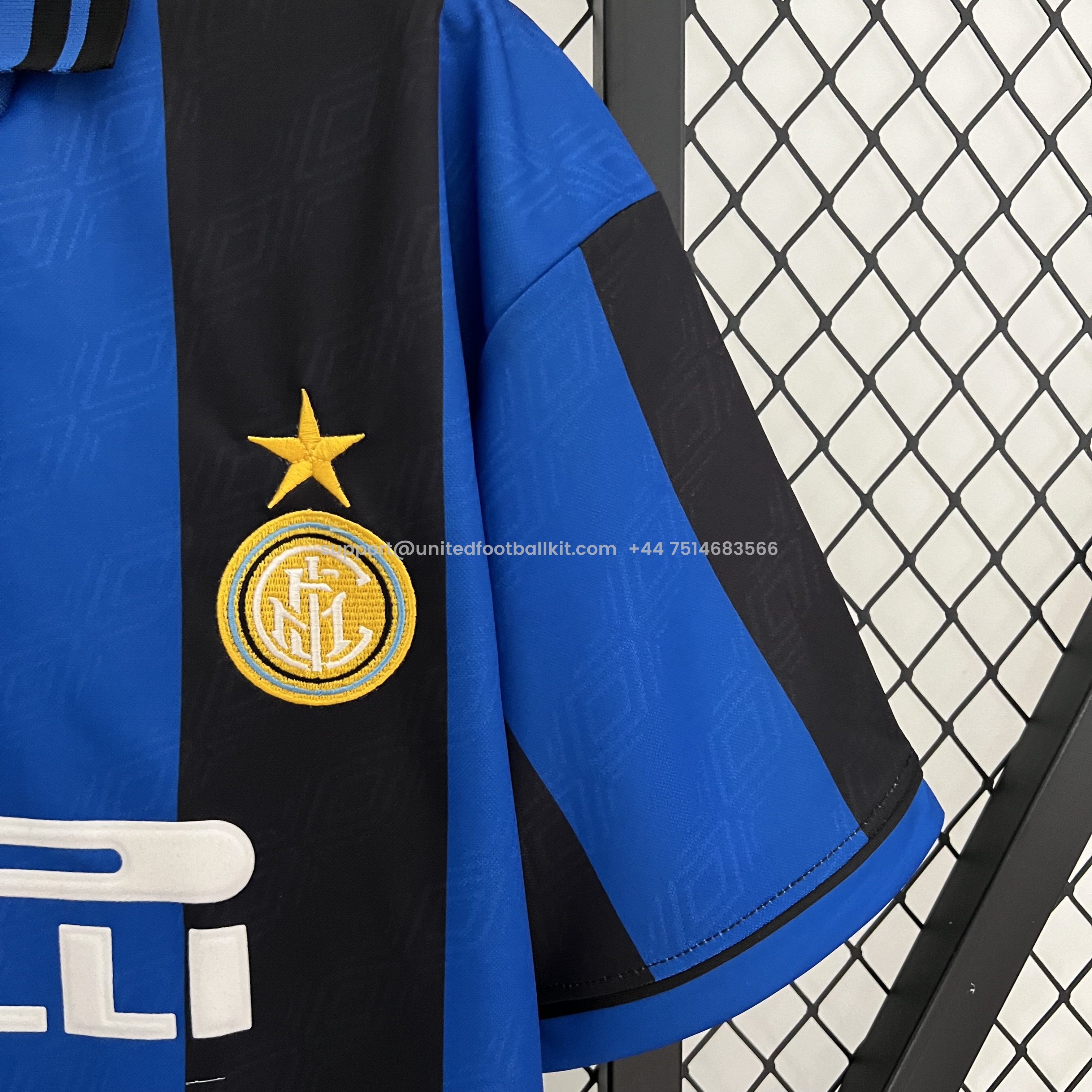 Unitedfootballkit.com | Retro Inter Milan 1995-96 Home Stadium Jersey -Customize Name, Number and Patch | Worldwide Shipping