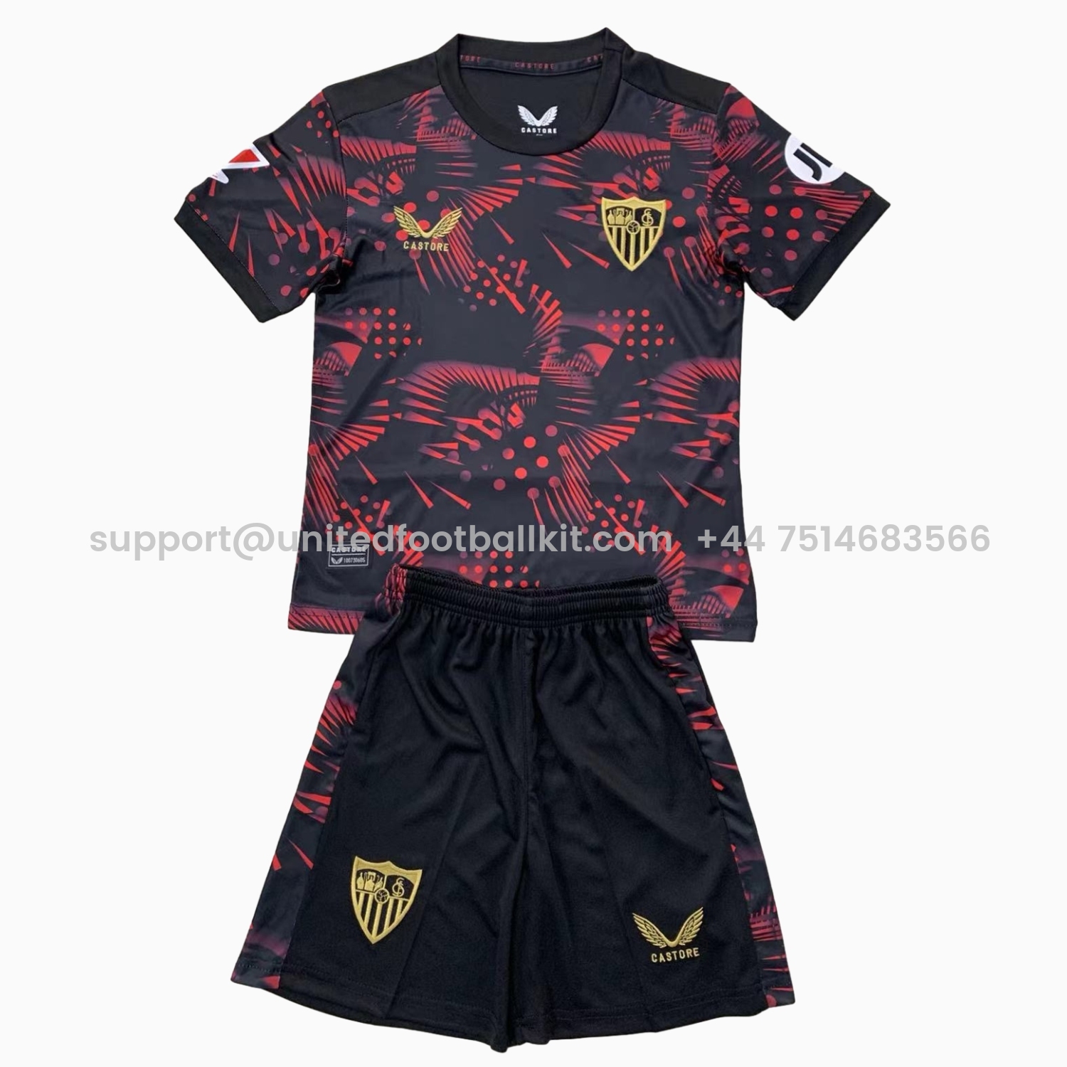 Unitedfootballkit.com | Sevilla FC 24-25 Third Kids Kit -Customize Name, Number and Patch | Worldwide Shipping