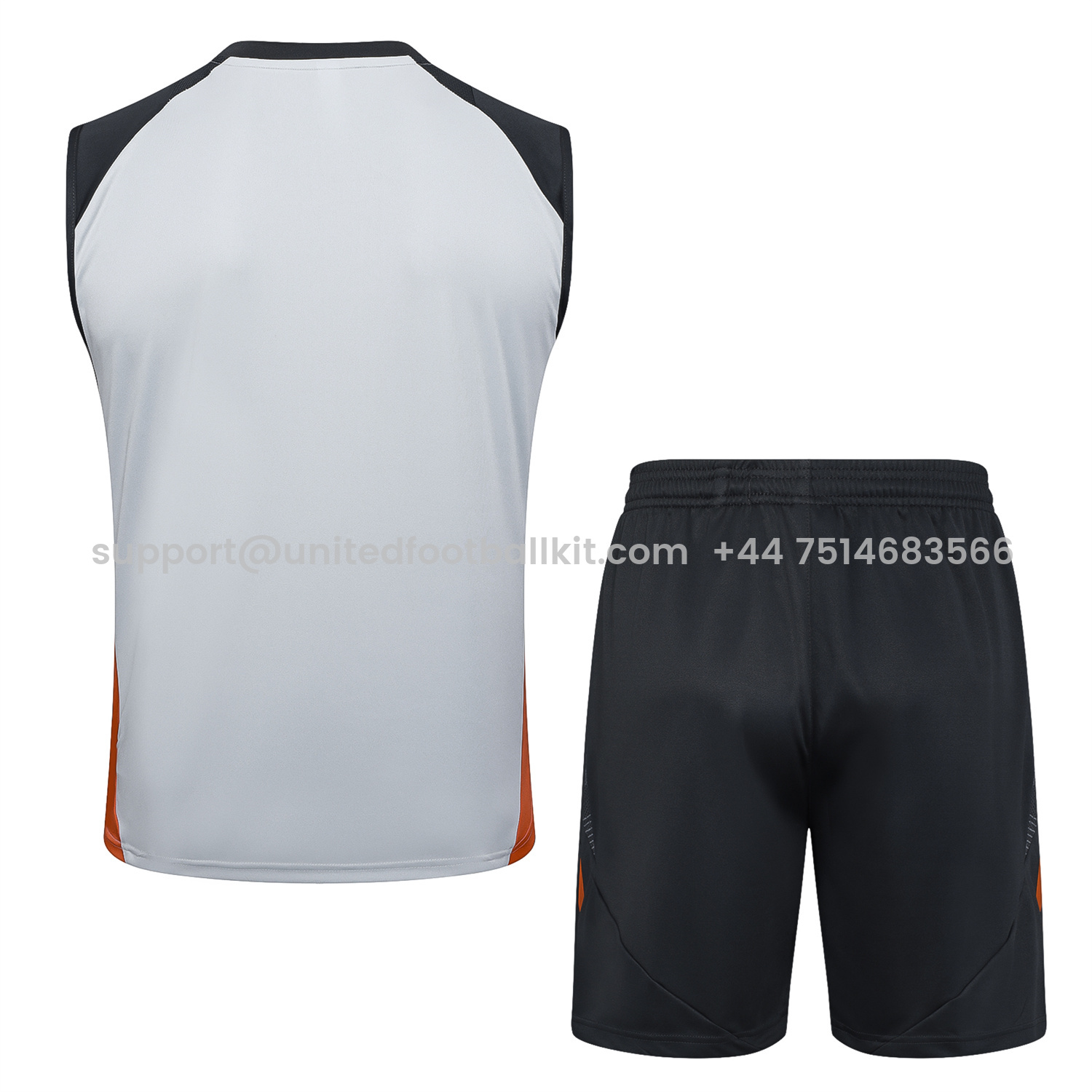 Unitedfootballkit.com | Benfica 25-26 Vest Training Set - Grey Vest and Deep Grey Shorts -Customize Name, Number and Patch | Worldwide Shipping