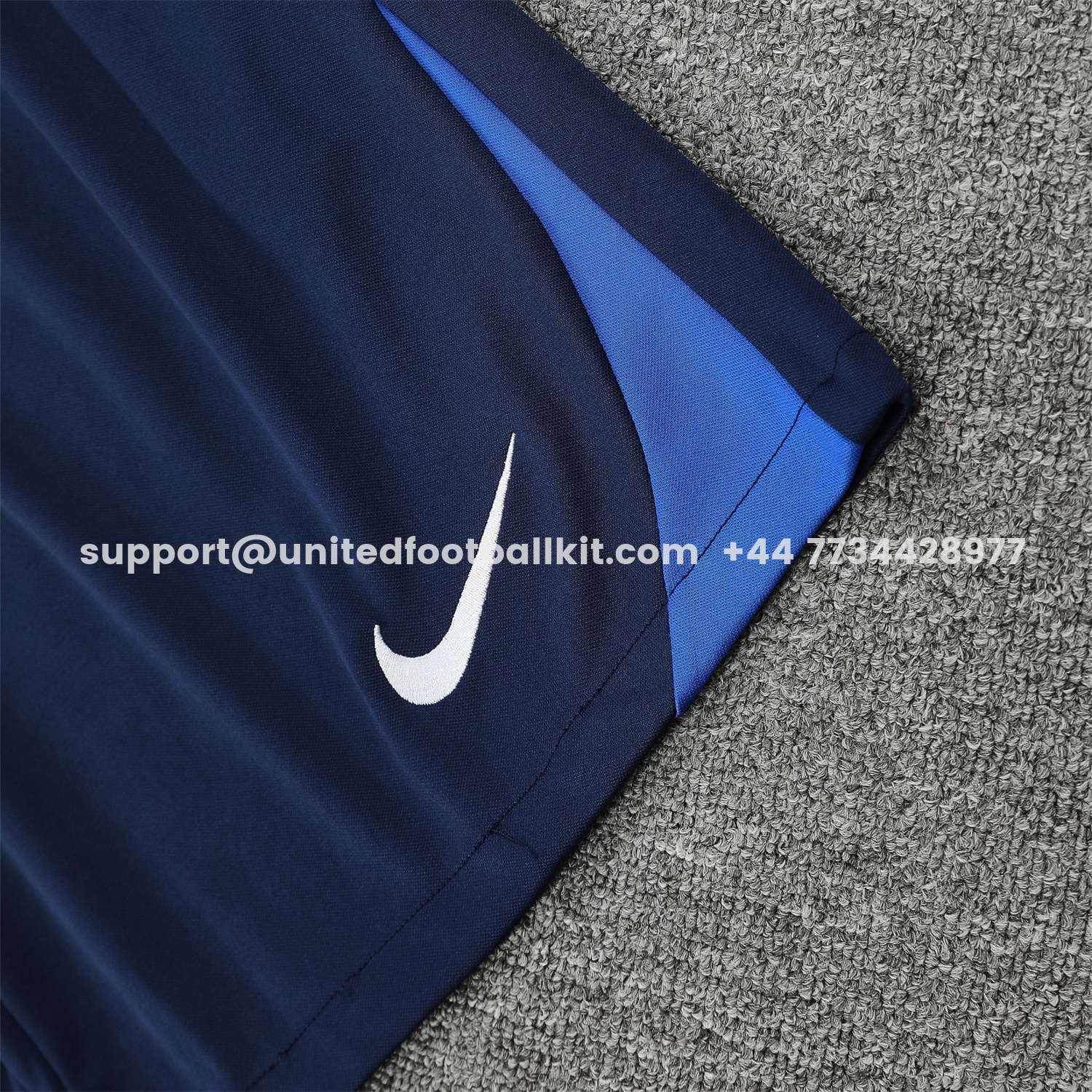 Unitedfootballkit.com | Paris Saint-Germain PSG 25-26 Vest Training Set - Red And Blue Lines Vest & Blue Shorts -Customize Name, Number and Patch | Worldwide Shipping