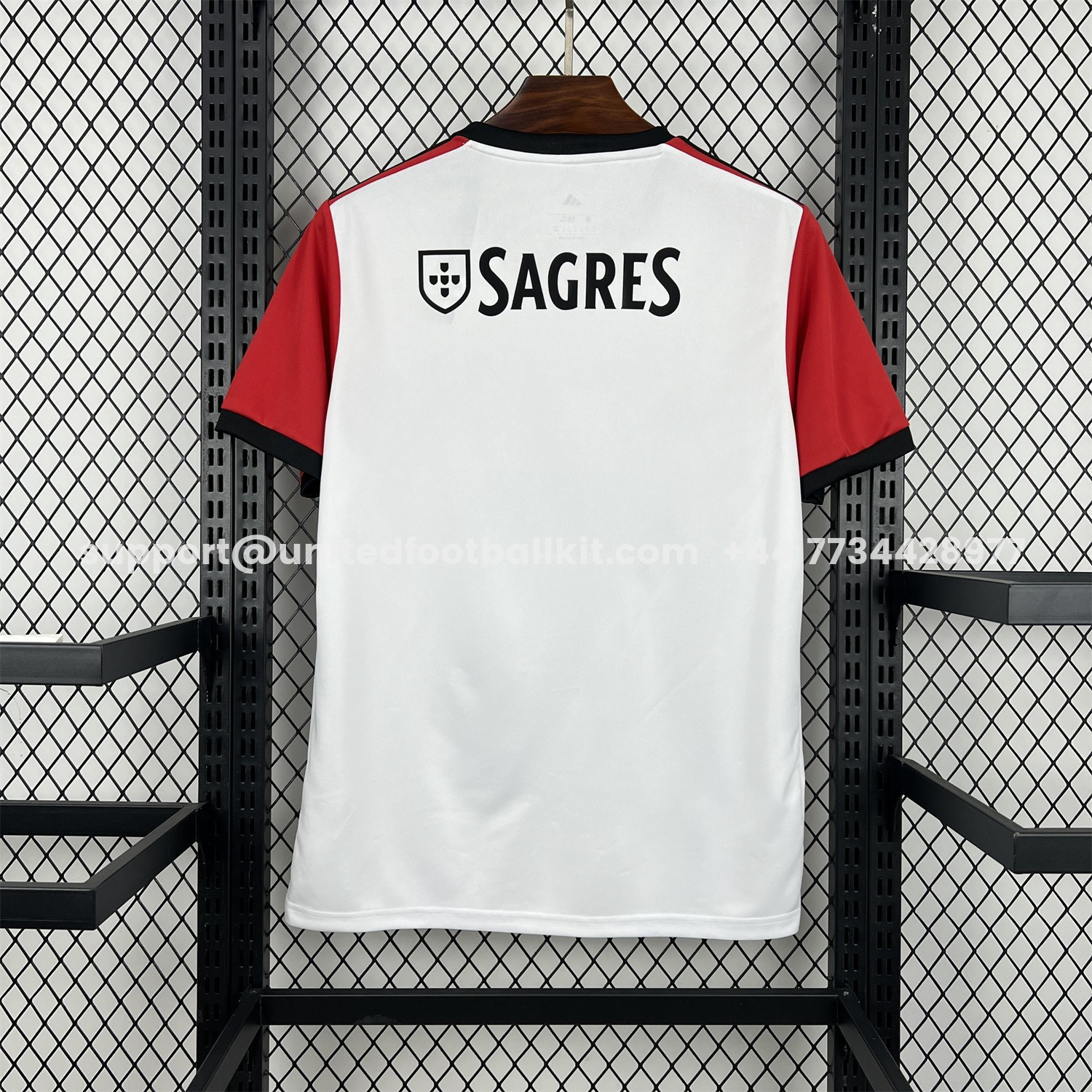 Unitedfootballkit.com | Benfica 25-26 Red Sleeves White Special Jersey - Fans Version -Customize Name, Number and Patch | Worldwide Shipping