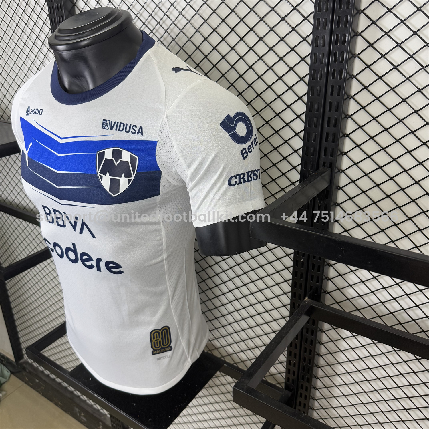 Unitedfootballkit.com | Rayados Monterrey 25-26 Away White Jersey - Player Version -Customize Name, Number and Patch | Worldwide Shipping