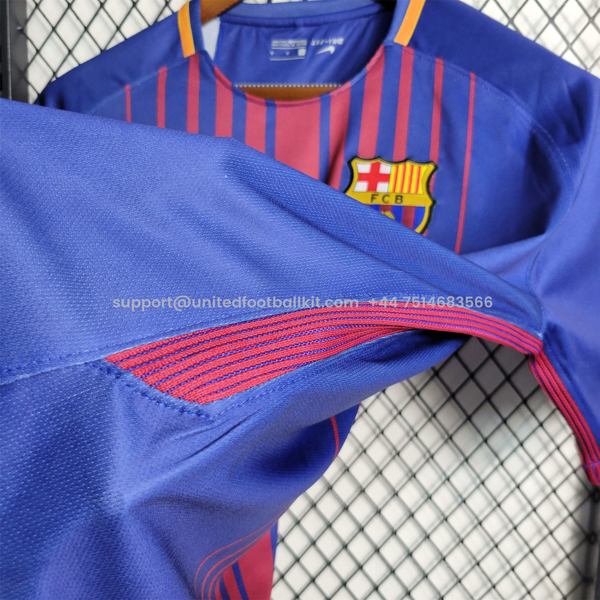 Unitedfootballkit.com | Retro Barcelona 17-18 Home Stadium Jersey -Customize Name, Number and Patch | Worldwide Shipping