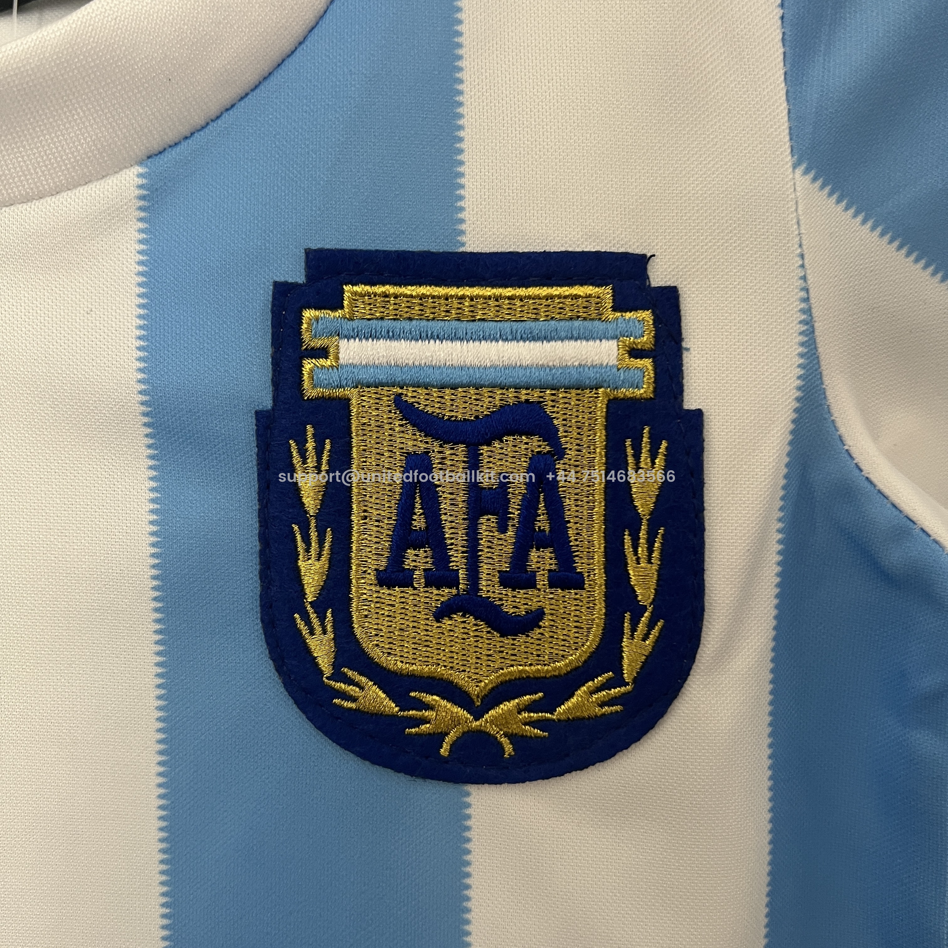 Unitedfootballkit.com | Retro Argentina 1986 Home Stadium Kids Kit -Customize Name, Number and Patch | Worldwide Shipping