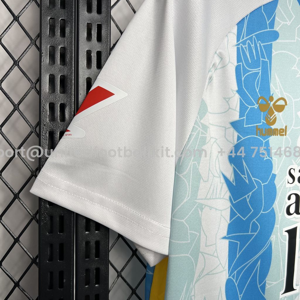 Unitedfootballkit.com | Malaga 24-25 Home Stadium Jersey - Fans Version -Customize Name, Number and Patch | Worldwide Shipping