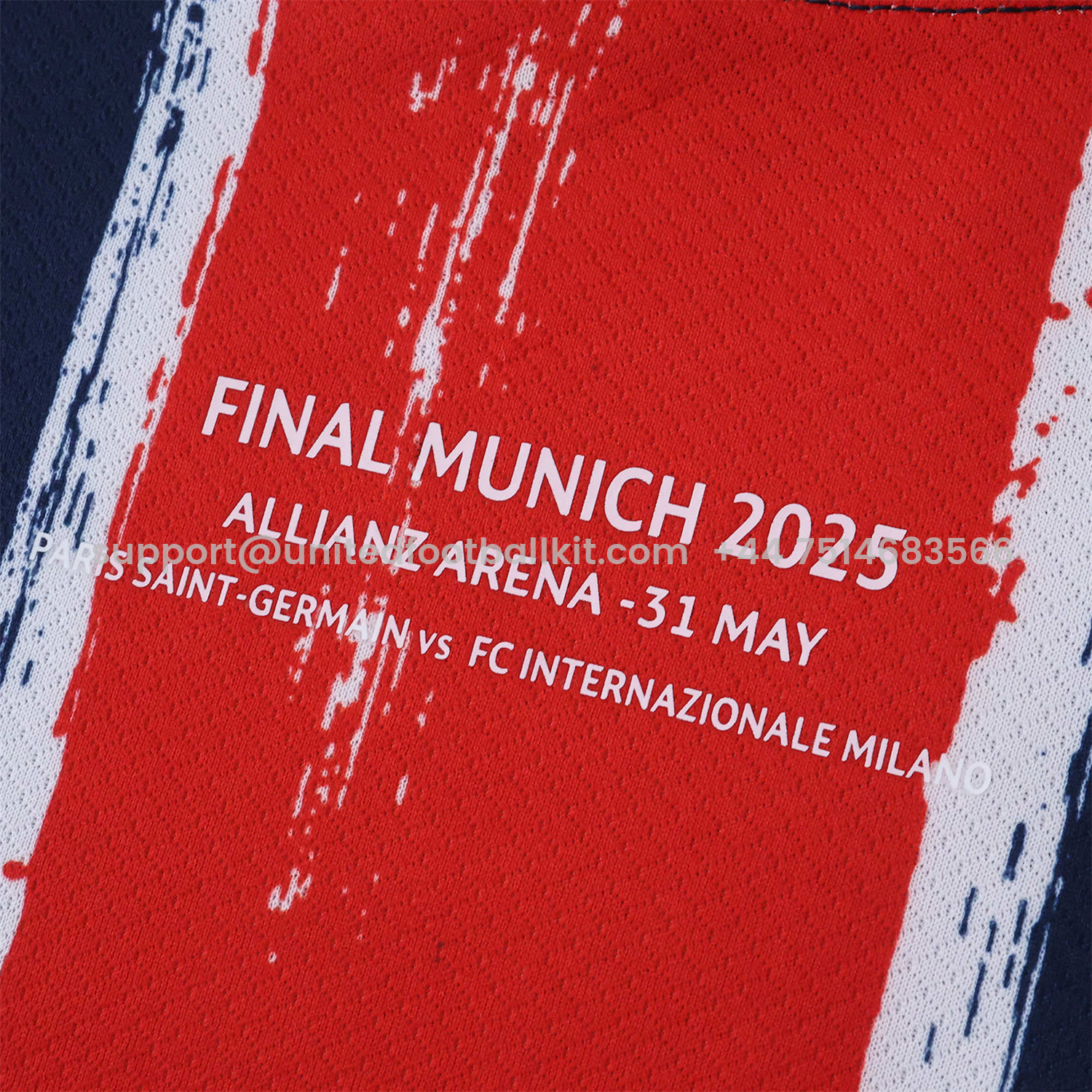 Unitedfootballkit.com | Paris Saint-Germain PSG 24-25 Home Champions League Final Home Jersey - Fans Version -Customize Name, Number and Patch | Worldwide Shipping