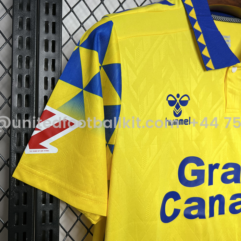 Unitedfootballkit.com | Las Palmas 24-25 Home Stadium Jersey - Fans Version -Customize Name, Number and Patch | Worldwide Shipping