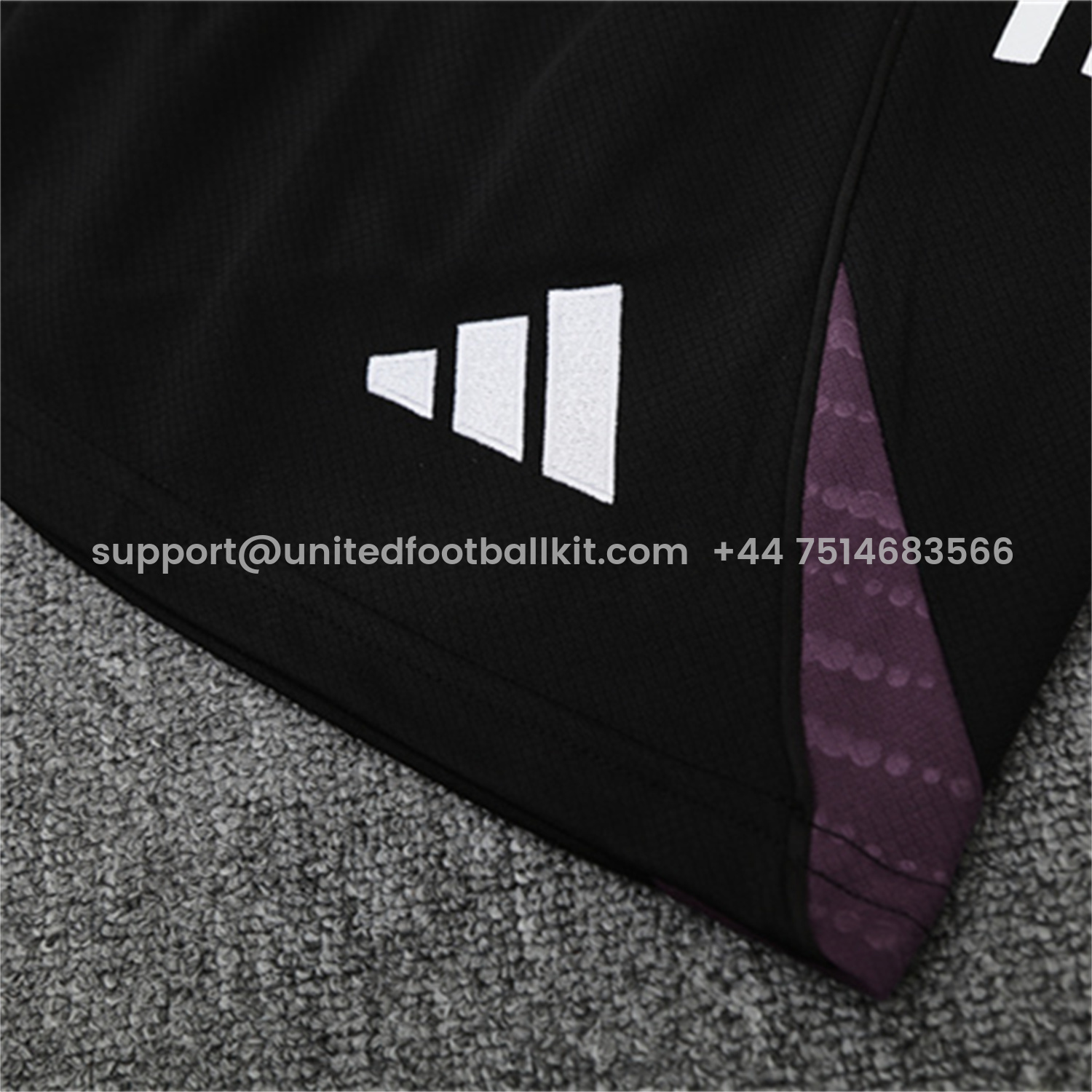Unitedfootballkit.com | Manchester United 25-26 Short-Sleeve Training Set - Purple Top & Black shorts -Customize Name, Number and Patch | Worldwide Shipping