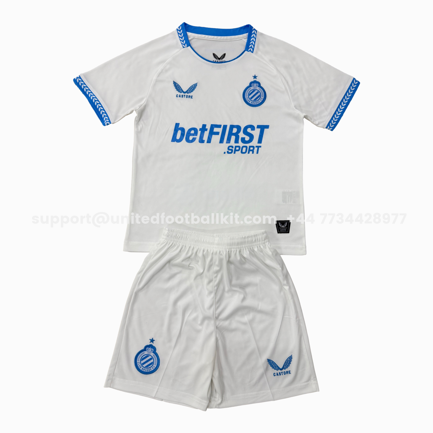 Unitedfootballkit.com | Club Brugge 25-26 Away Kids Kit -Customize Name, Number and Patch | Worldwide Shipping