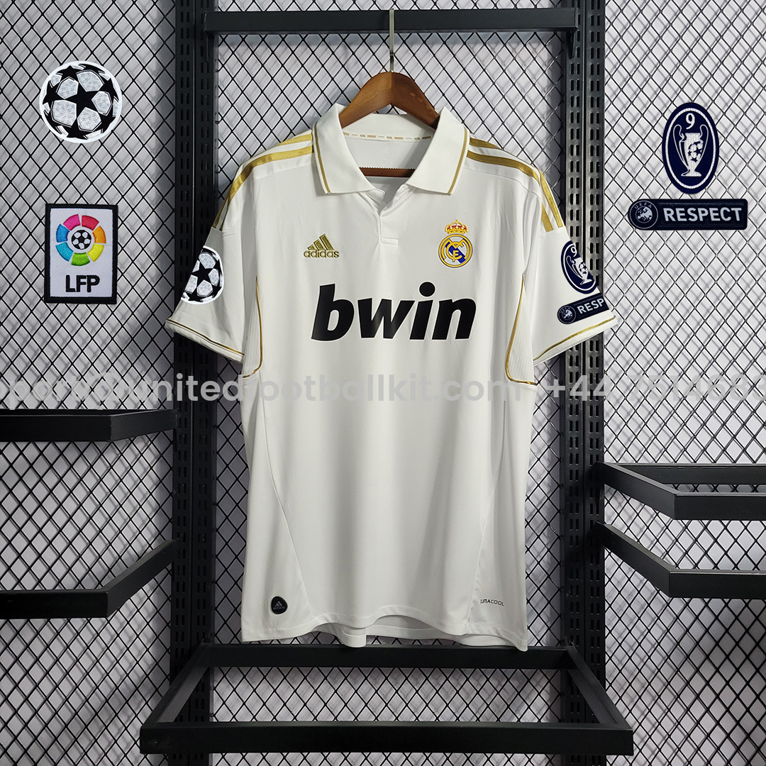 Unitedfootballkit.com | Retro Real Madrid 11-12 Home Stadium Jersey -Customize Name, Number and Patch | Worldwide Shipping