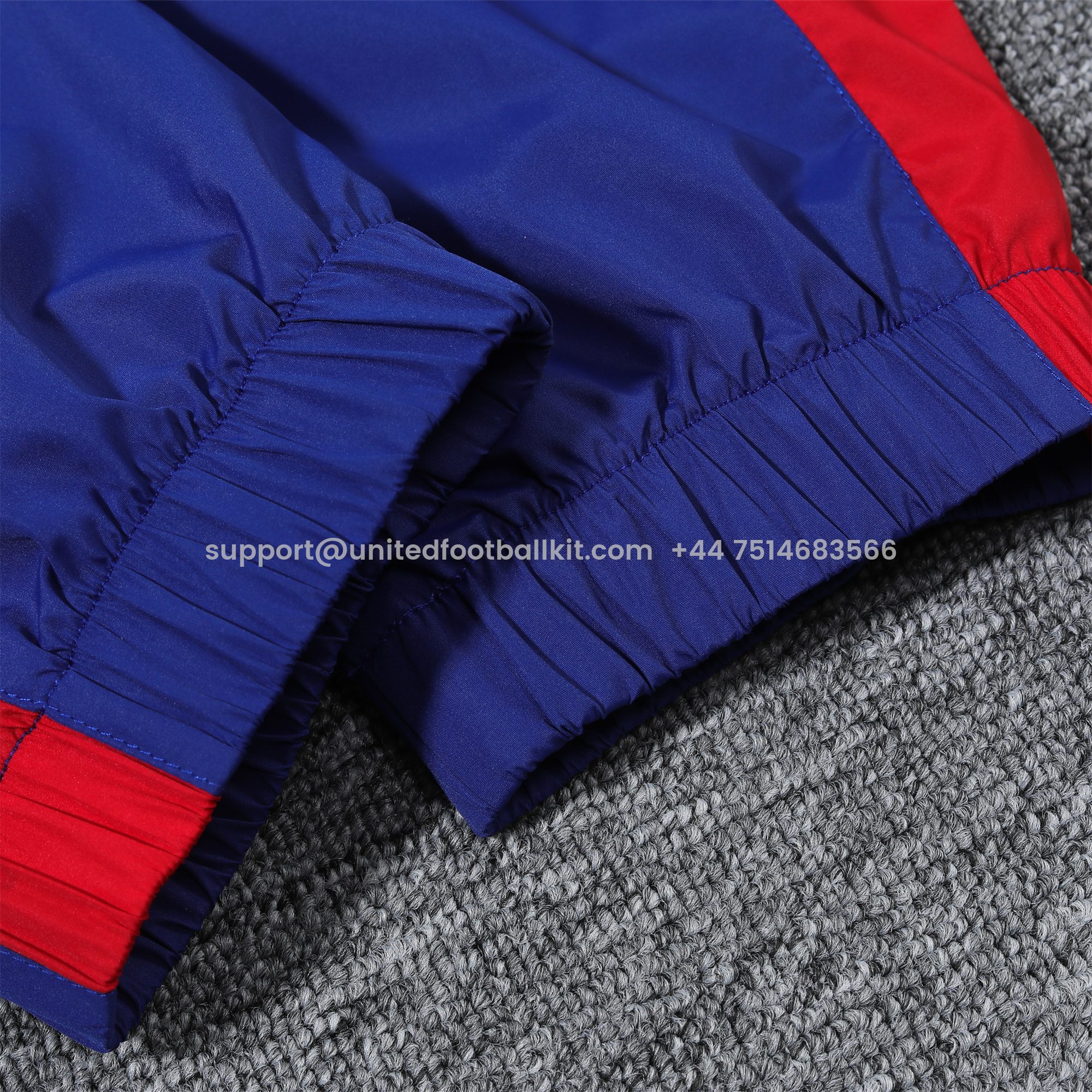 Unitedfootballkit.com | France 2024 National Team Anthem Blue Hooded Windbreaker - Player Version -Customize Name, Number and Patch | Worldwide Shipping