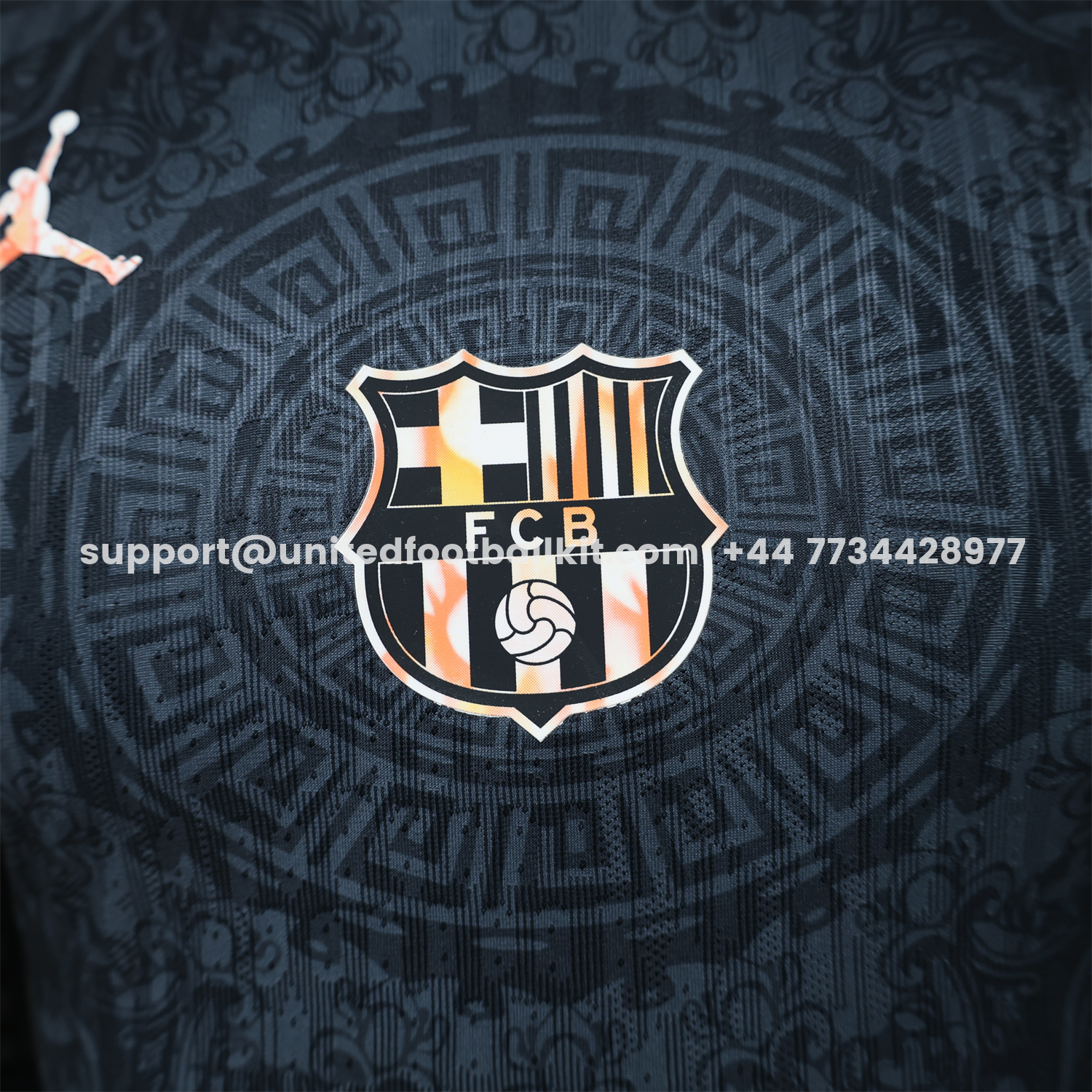 Unitedfootballkit.com | Barcelona 25-26 Jordan Black Special Jersey - Player Version -Customize Name, Number and Patch | Worldwide Shipping