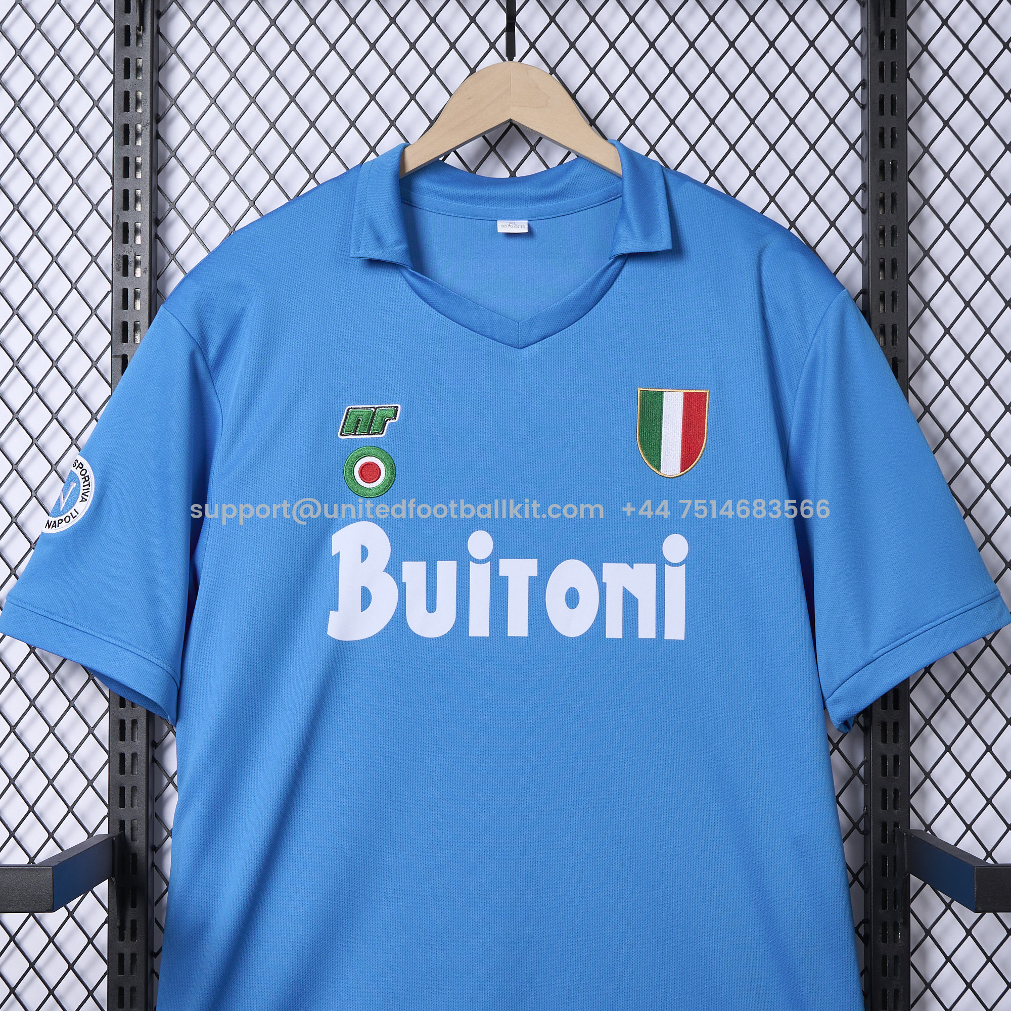 Unitedfootballkit.com | Retro Napoli 1987-88 Home Stadium Jersey -Customize Name, Number and Patch | Worldwide Shipping