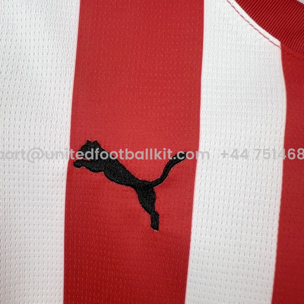Unitedfootballkit.com | Sporting de Gijon 24-25 Home Kids Kit -Customize Name, Number and Patch | Worldwide Shipping