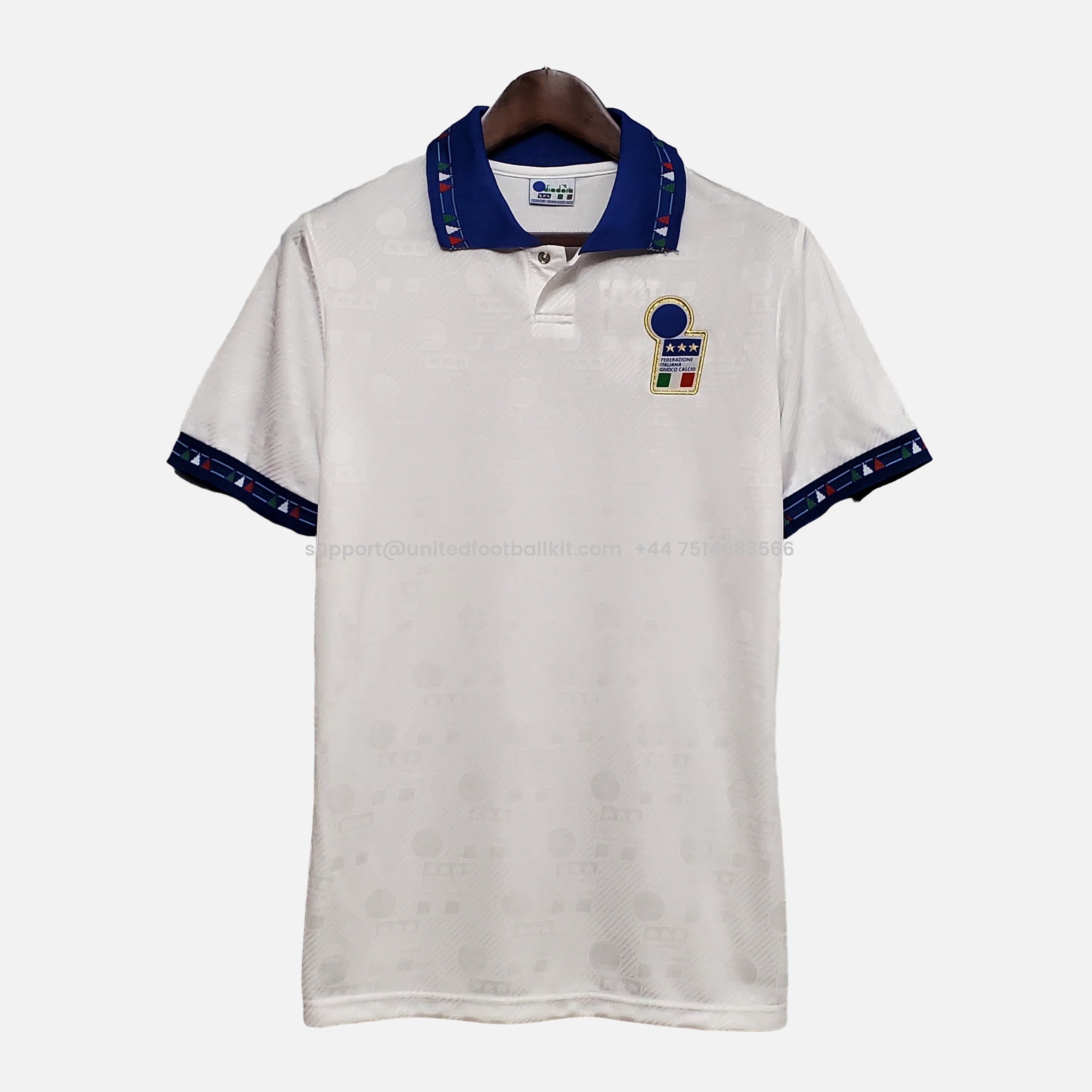 Unitedfootballkit.com | Retro Italy 1994 Away Stadium Jersey -Customize Name, Number and Patch | Worldwide Shipping