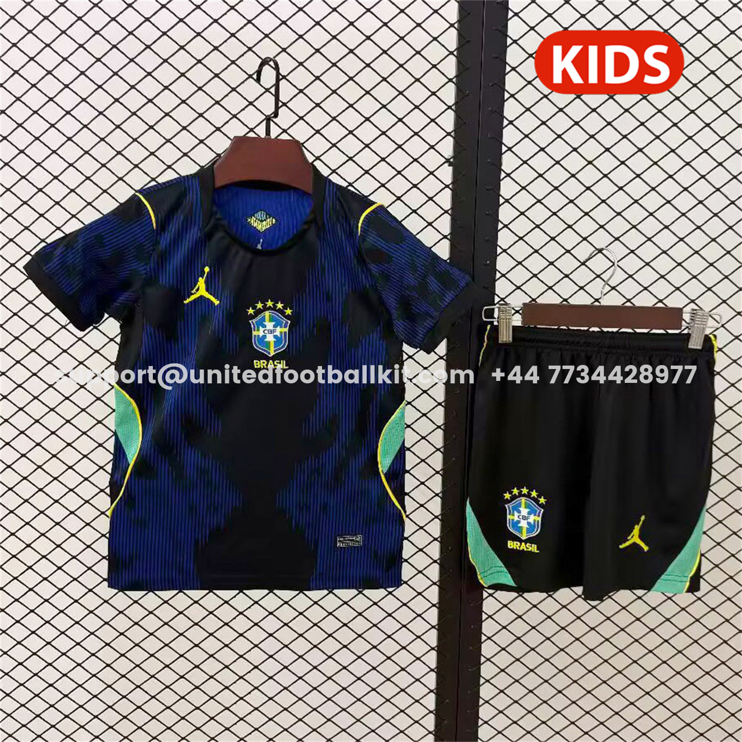 Unitedfootballkit.com | Brazil 2026 Away Kids Kit -Customize Name, Number and Patch | Worldwide Shipping