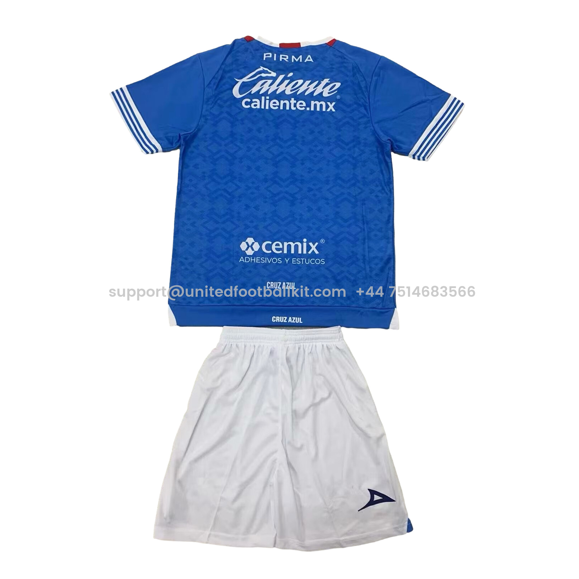 Unitedfootballkit.com | Cruz Azul 24-25 Home Stadium Kids Kit -Customize Name, Number and Patch | Worldwide Shipping