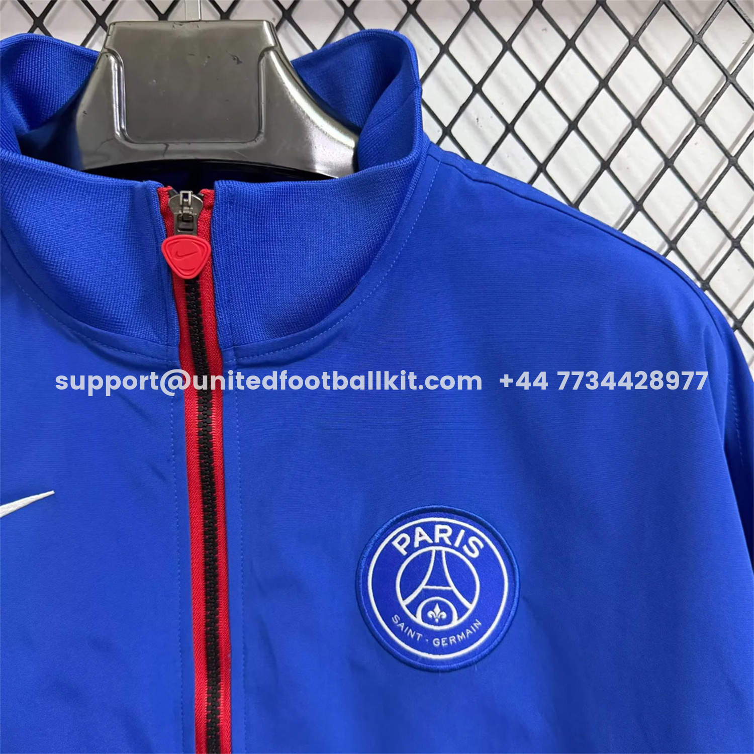 Unitedfootballkit.com | Paris Saint-Germain PSG 25-26 Windbreaker Jacket - Blue -Customize Name, Number and Patch | Worldwide Shipping