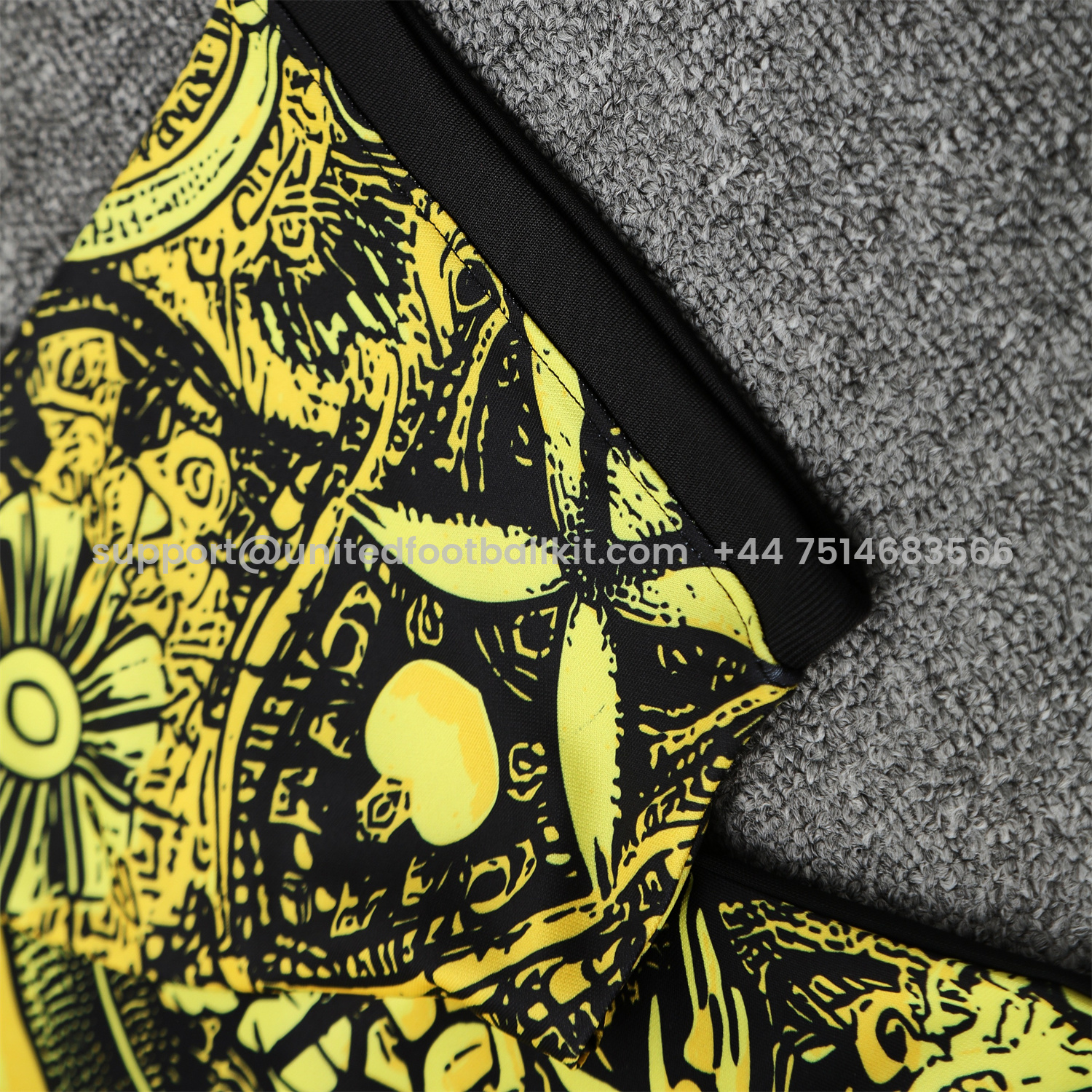 Unitedfootballkit.com | Brazil 25-26 Yellow Jesus Statue Short-Sleeve Training Set - Yellow Top & Black Shorts -Customize Name, Number and Patch | Worldwide Shipping