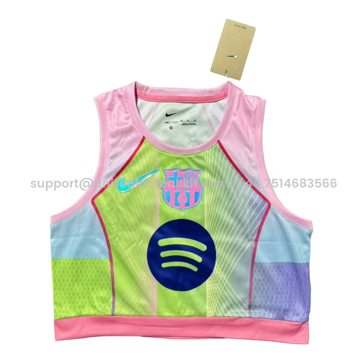 Unitedfootballkit.com | Women's Barcelona 25-26 Green Pink Yoga Vest -Customize Name, Number and Patch | Worldwide Shipping