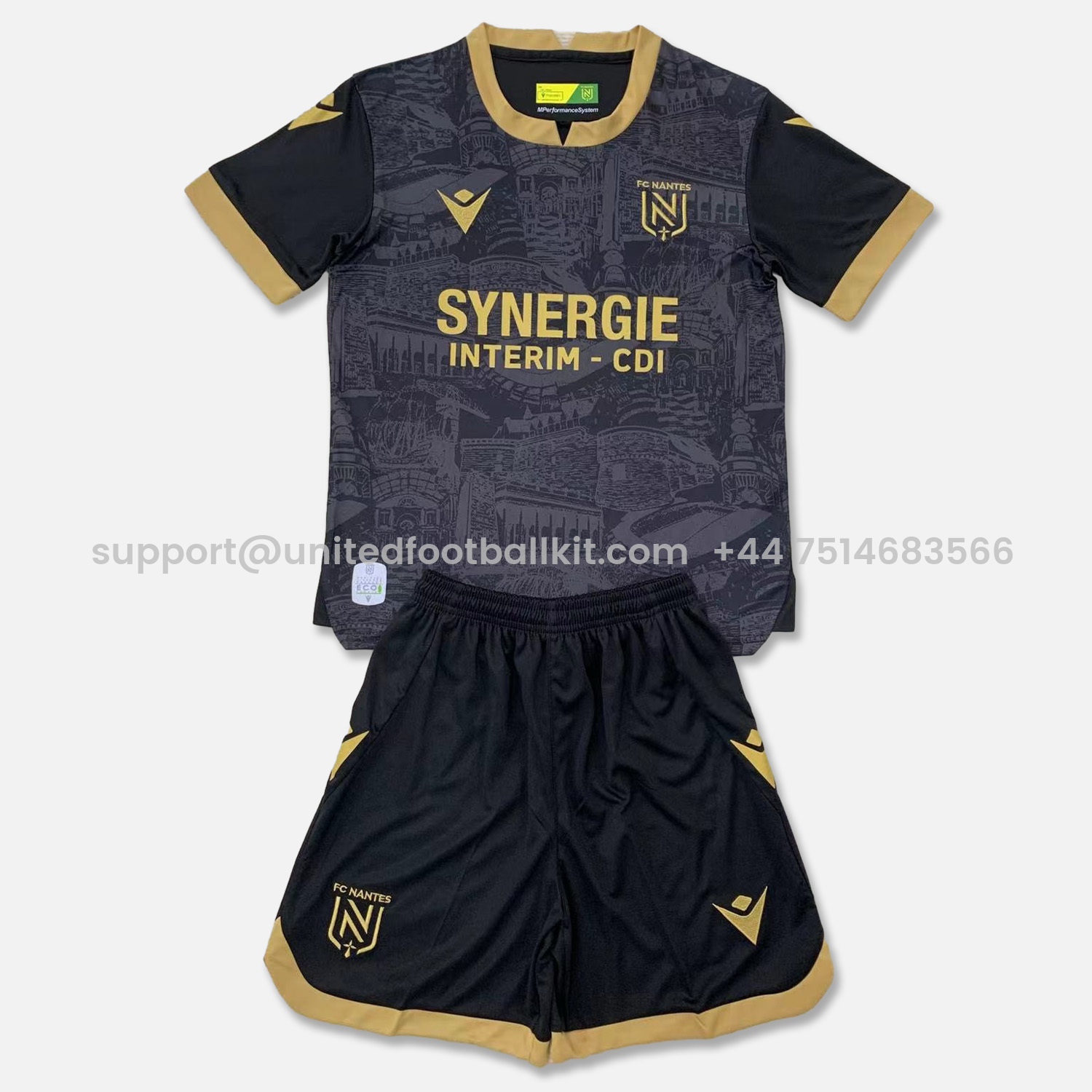 Unitedfootballkit.com | Nantes 24-25 Away Kids Kit -Customize Name, Number and Patch | Worldwide Shipping