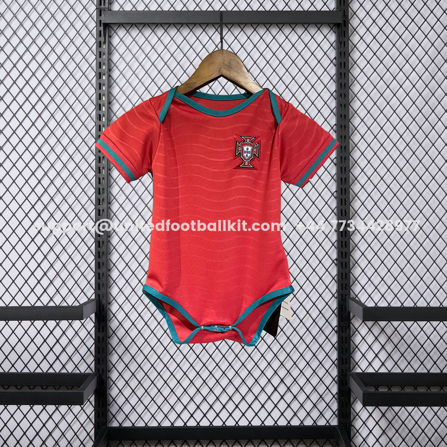 Unitedfootballkit.com | Portugal 2026 Home Baby Crawling Suit -Customize Name, Number and Patch | Worldwide Shipping