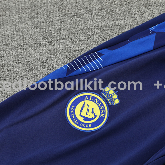 Unitedfootballkit.com | Al Nassr Riyadh Victory 24-25 Long Sleeve Training Set - Royal Blue -Customize Name, Number and Patch | Worldwide Shipping