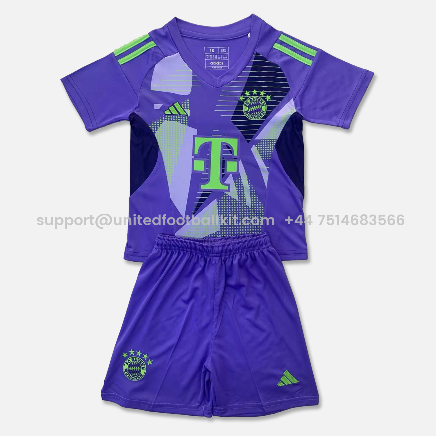Unitedfootballkit.com | Bayern Munich 24-25 Purple Goalkeeper Men's Adult Jersey Set - Fans Version -Customize Name, Number and Patch | Worldwide Shipping