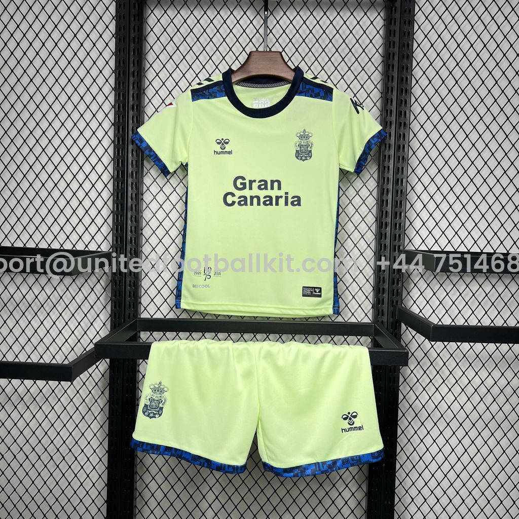 Unitedfootballkit.com | Las Palmas 24-25 Third Kids Kit -Customize Name, Number and Patch | Worldwide Shipping