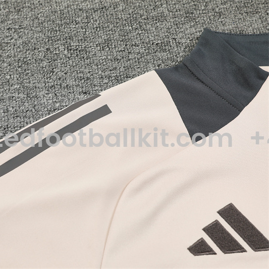 Unitedfootballkit.com | Real Madrid 24-25 Long Sleeve Training Set - Apricot -Customize Name, Number and Patch | Worldwide Shipping