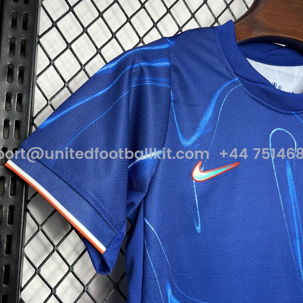 Unitedfootballkit.com | C.H.E.L.S.E.A 24-25 Home Kids Kit -Customize Name, Number and Patch | Worldwide Shipping