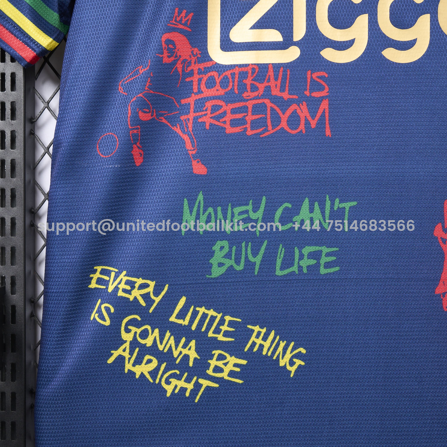 Unitedfootballkit.com | Ajax x B-O-B Marly 2025-26 40th Blue Special Edition Jersey - Fans Version -Customize Name, Number and Patch | Worldwide Shipping