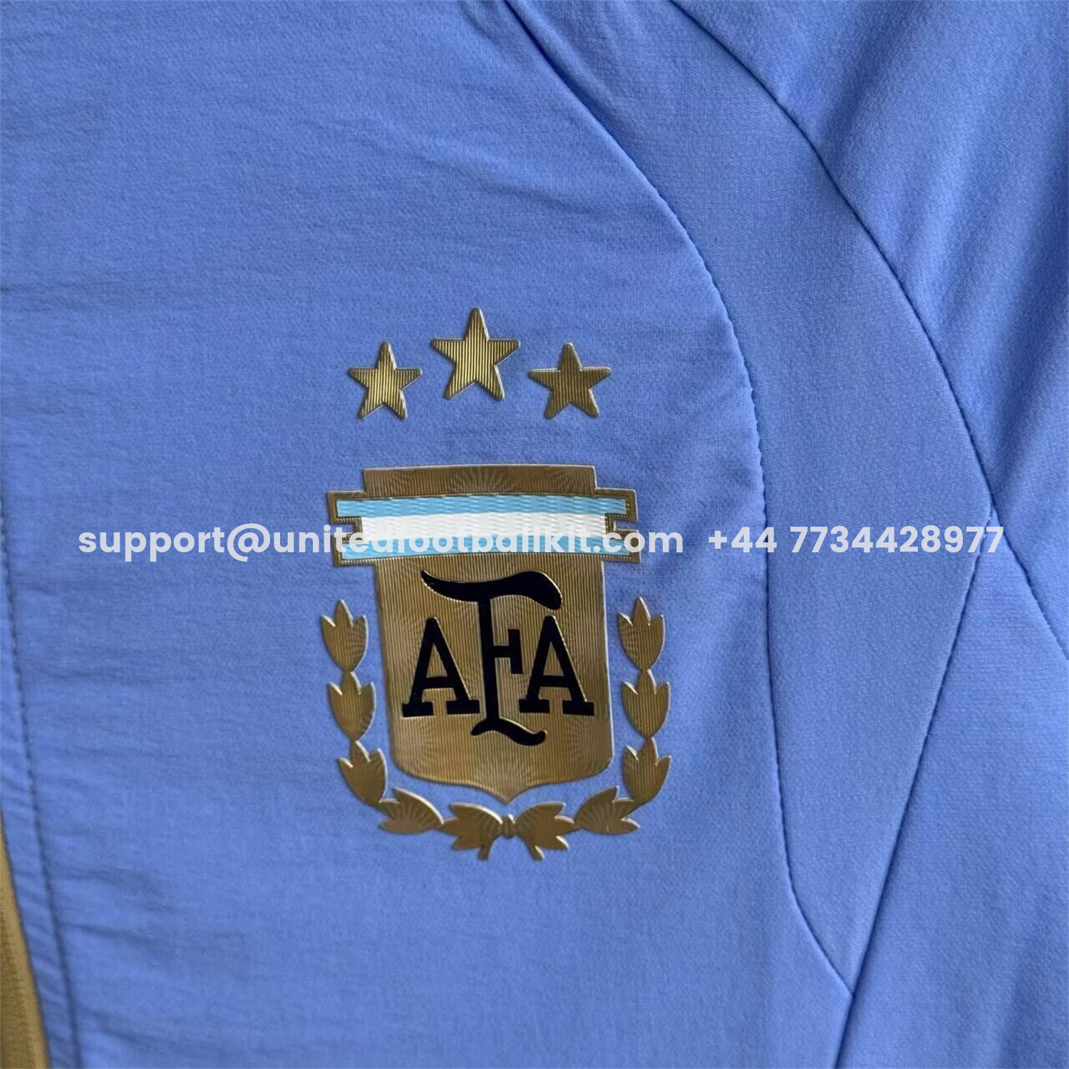 Unitedfootballkit.com | Argentina 2026 Windbreaker Training Set - Blue Top and Black Pants -Customize Name, Number and Patch | Worldwide Shipping