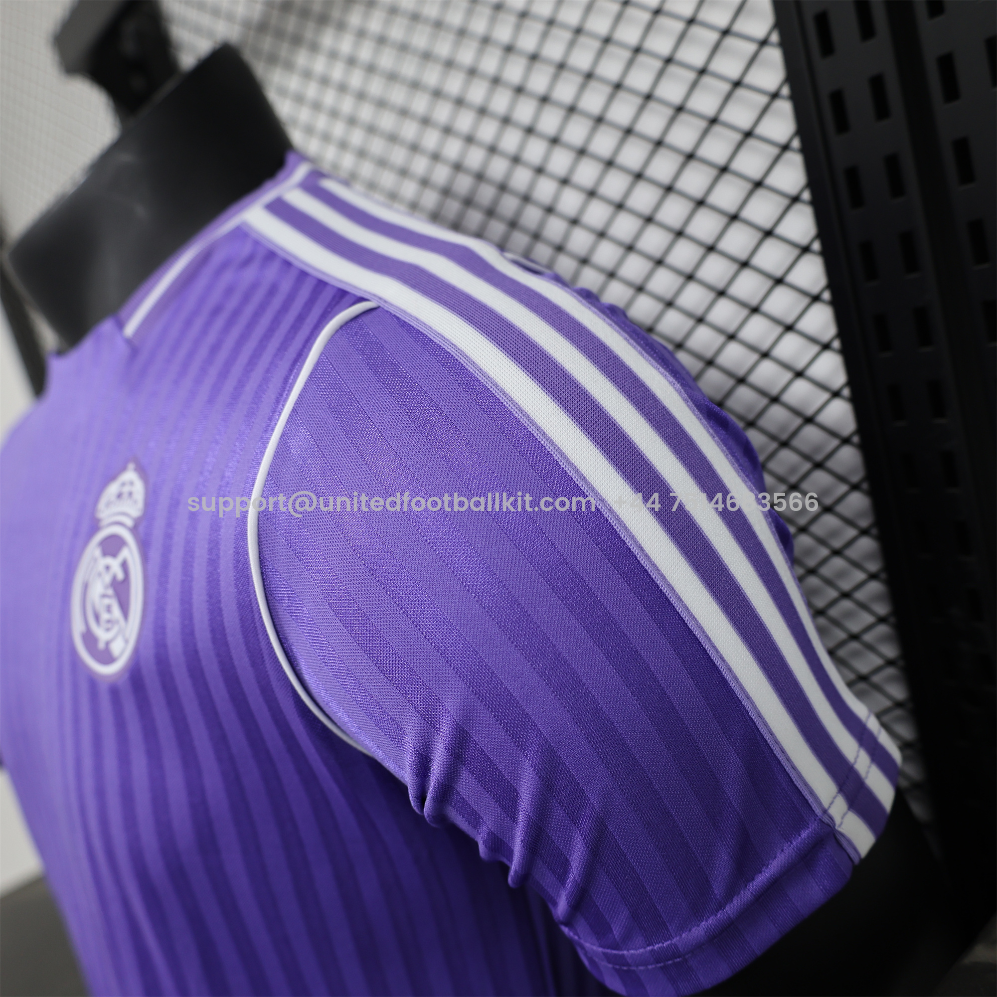 Unitedfootballkit.com | Real Madrid 2025 Purple Icon Retro Jersey - Player Version -Customize Name, Number and Patch | Worldwide Shipping