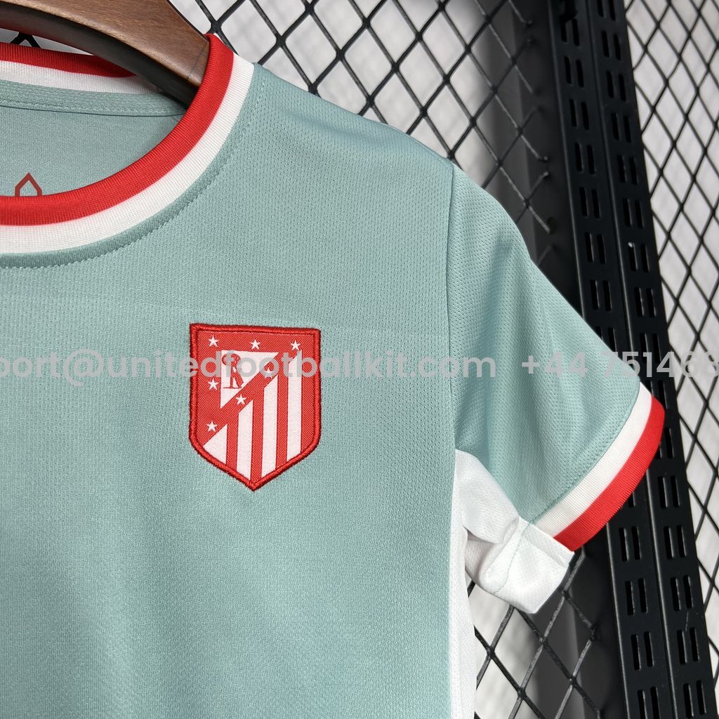 Unitedfootballkit.com | Atletico Madrid 24-25 Away Kids Kit -Customize Name, Number and Patch | Worldwide Shipping