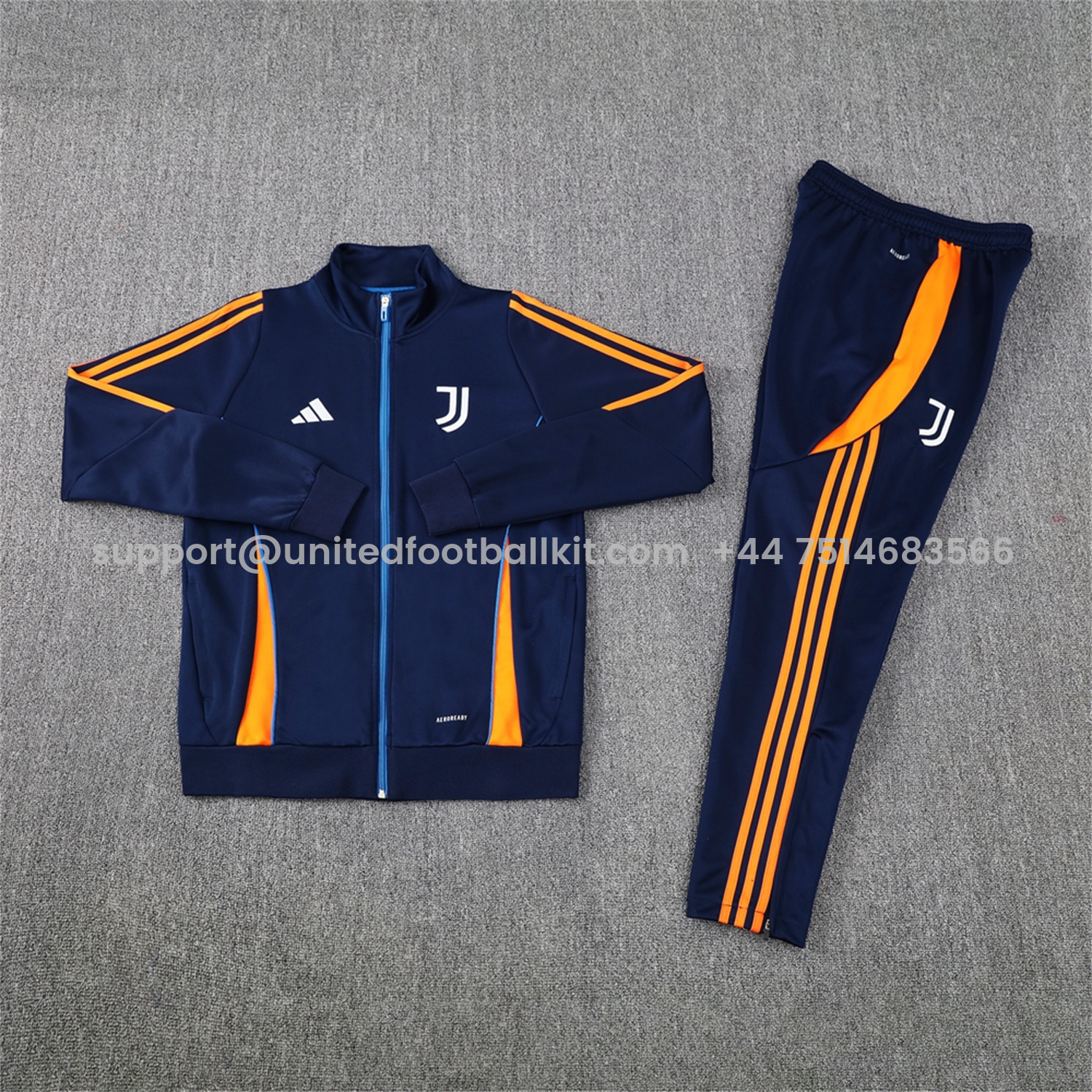 Unitedfootballkit.com | Juventus 24-25 Jacket Training Tracksuit - Royal Bule Jackets & Pants -Customize Name, Number and Patch | Worldwide Shipping