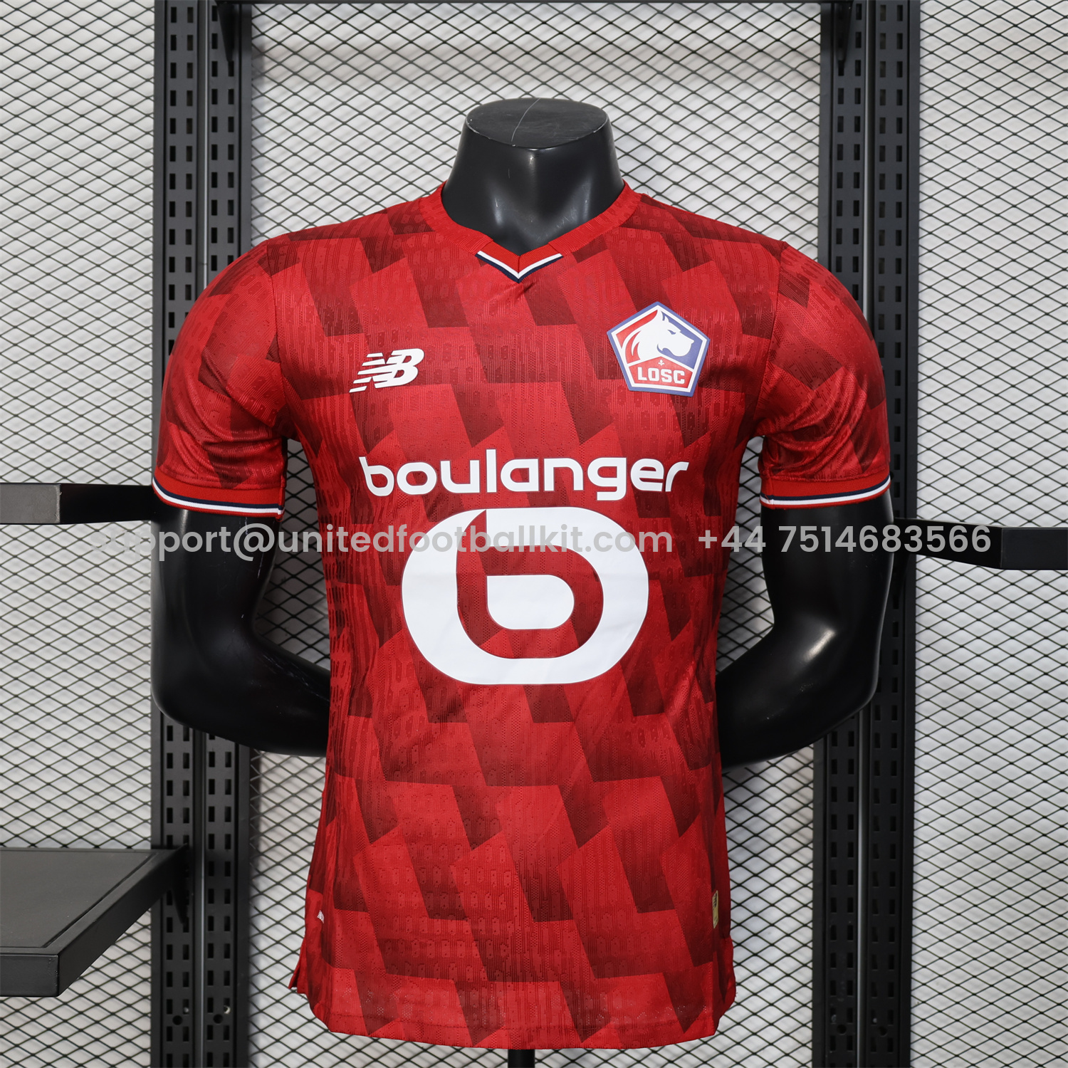Unitedfootballkit.com | Lille 25-26 Home Red Jersey - Player Version -Customize Name, Number and Patch | Worldwide Shipping