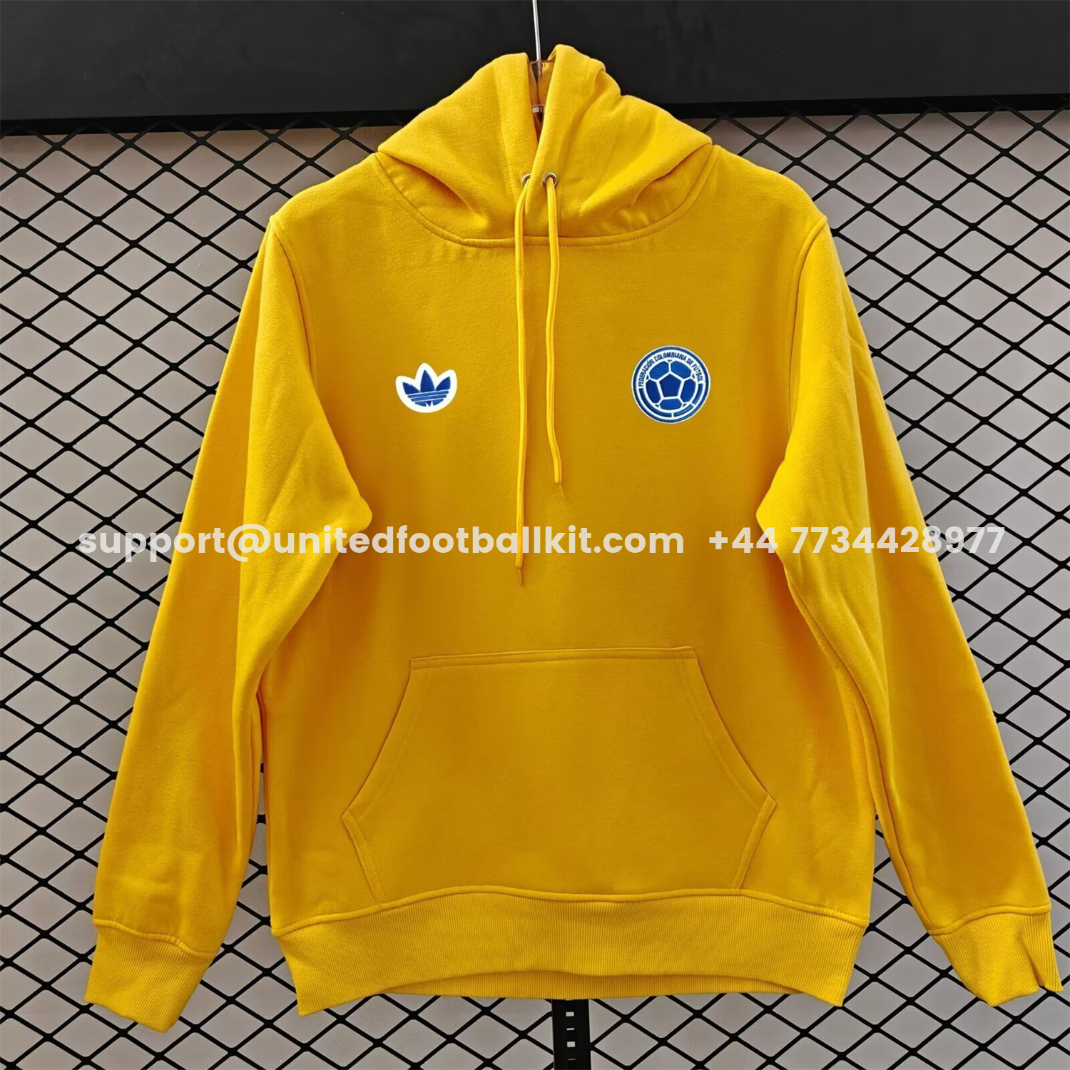 Unitedfootballkit.com | Colombia 2026 Terrace Icon Unisex Pullover Hoodie -Customize Name, Number and Patch | Worldwide Shipping