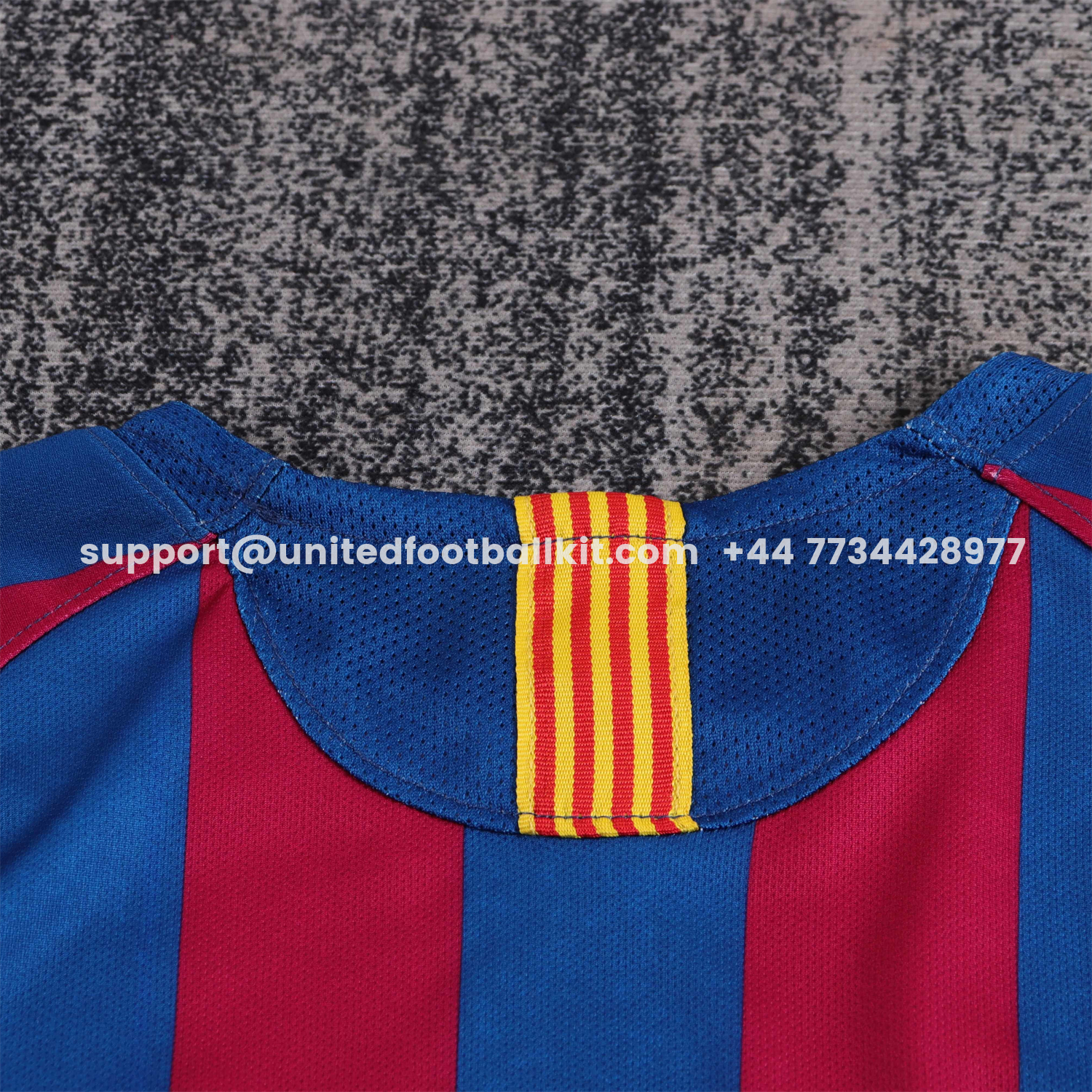 Unitedfootballkit.com | Retro Barcelona 2005-06 Home Stadium Kids Kit - Champions League Version -Customize Name, Number and Patch | Worldwide Shipping