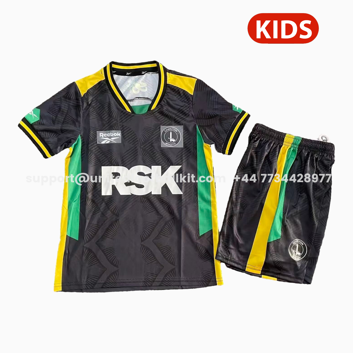 Unitedfootballkit.com | Charlton Athletic 25-26 Third Kids Kit -Customize Name, Number and Patch | Worldwide Shipping