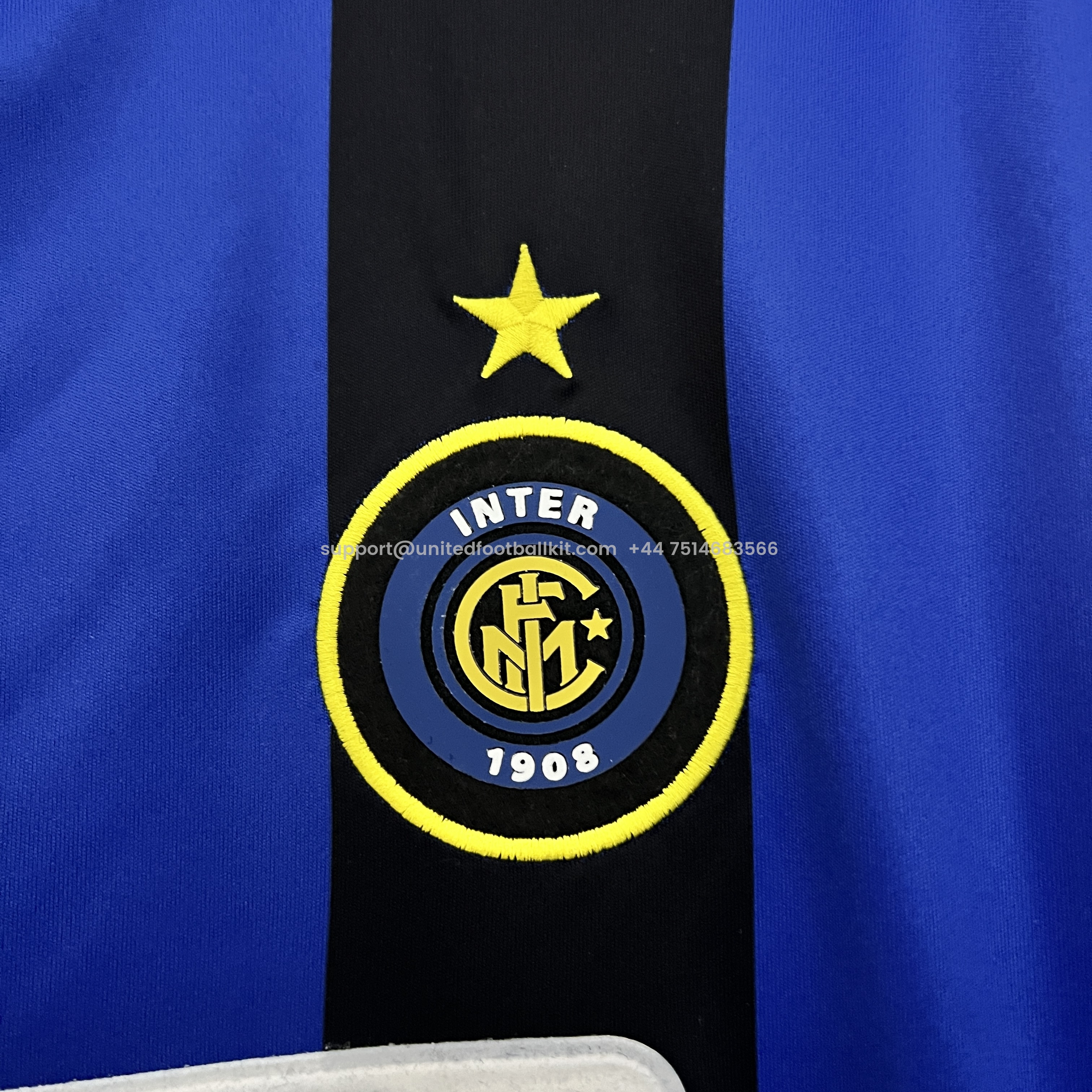 Unitedfootballkit.com | Retro Inter Milan 2002-03 Home Jersey -Customize Name, Number and Patch | Worldwide Shipping