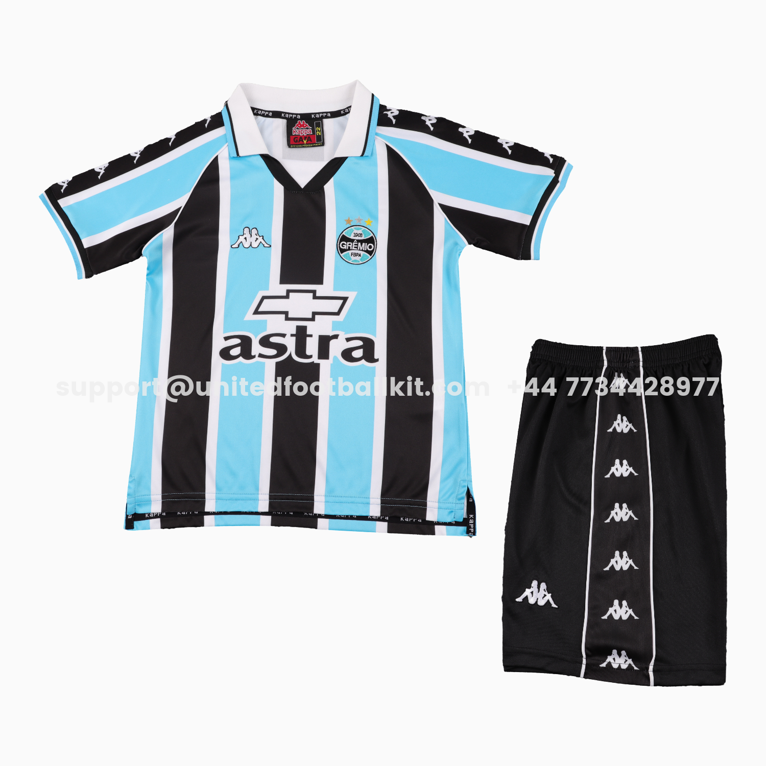 Unitedfootballkit.com | Retro Gremio 2000 Home Kids Kit -Customize Name, Number and Patch | Worldwide Shipping