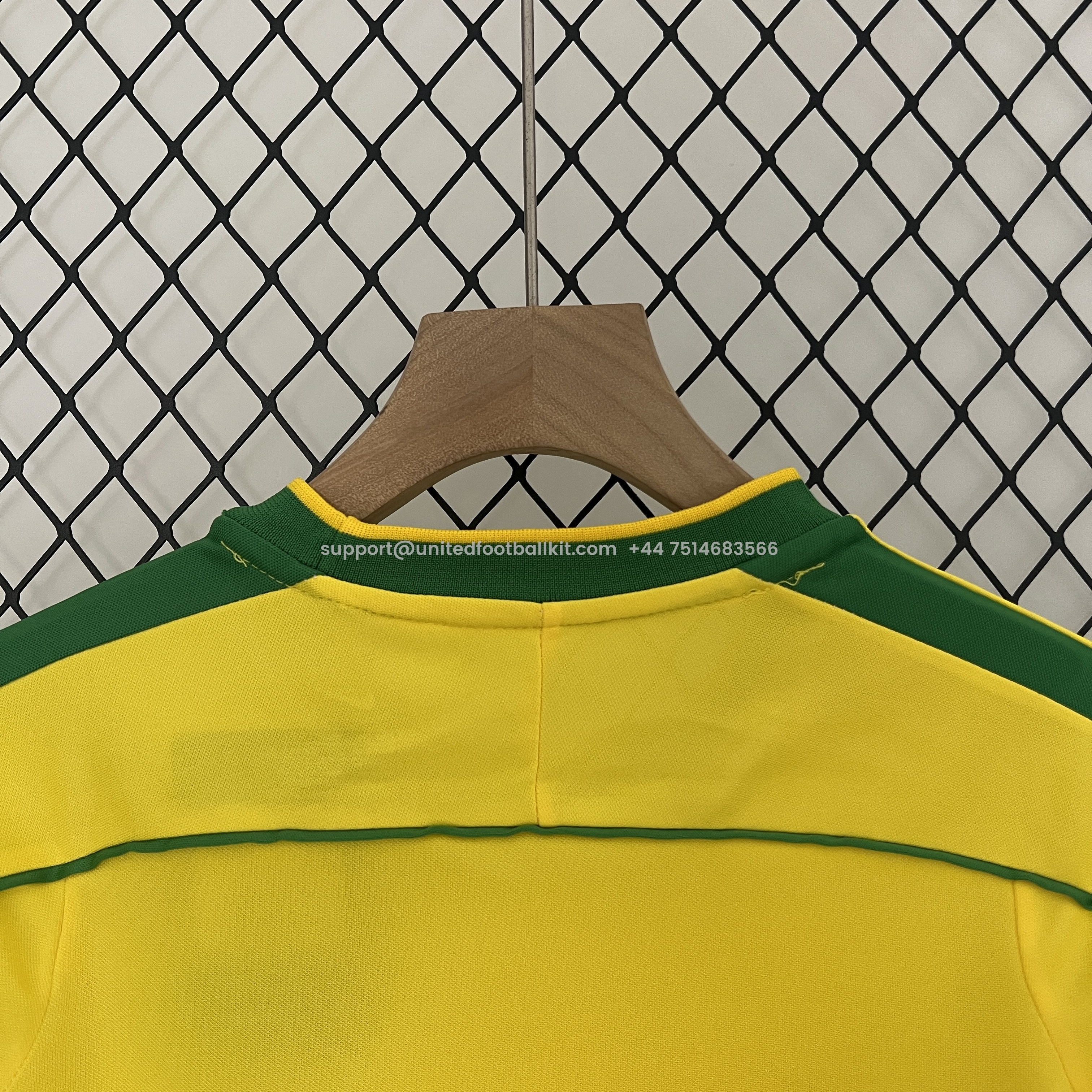 Unitedfootballkit.com | Retro Brazil 1998 Home Stadium Kids Kit -Customize Name, Number and Patch | Worldwide Shipping