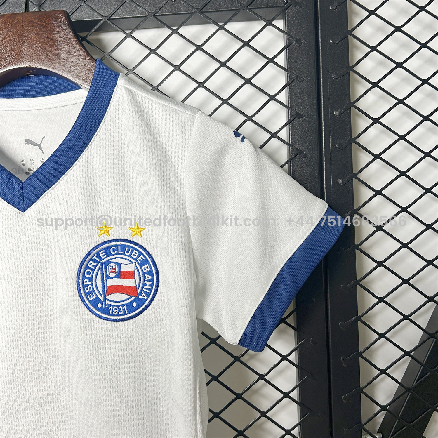 Unitedfootballkit.com | Bahia 25-26 Home Unsponsored Kids Kit -Customize Name, Number and Patch | Worldwide Shipping