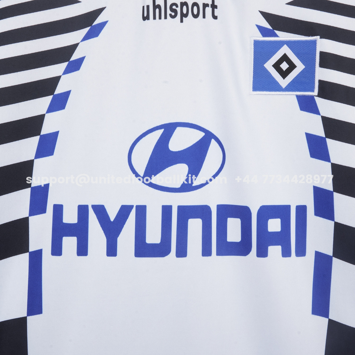 Unitedfootballkit.com | Retro Hamburger SV 1996-97 Away Blue Jersey -Customize Name, Number and Patch | Worldwide Shipping