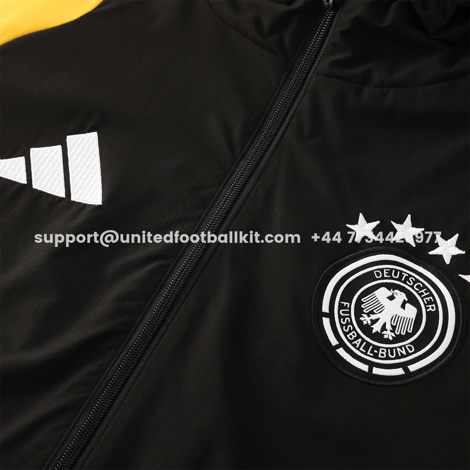 Unitedfootballkit.com | Germany 2026 Hooded Windbreaker Training Set - Black Red Top and Pants -Customize Name, Number and Patch | Worldwide Shipping