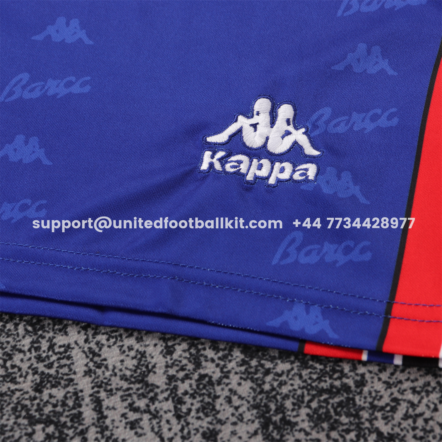 Unitedfootballkit.com | Retro Barcelona 1996-97 Home Kids Kit -Customize Name, Number and Patch | Worldwide Shipping