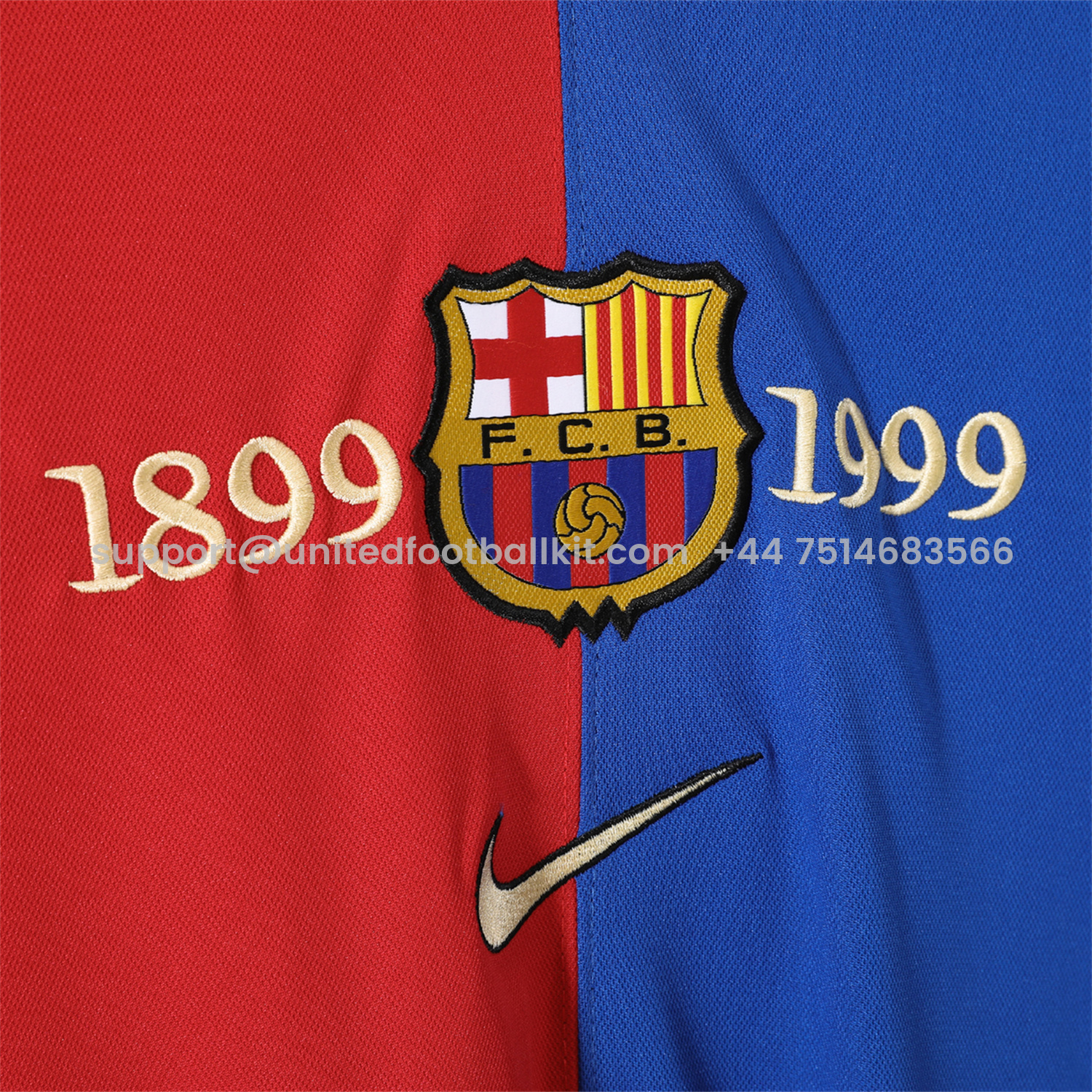 Unitedfootballkit.com | Retro Barcelona 99-00 Home Long Sleeves Jersey -Customize Name, Number and Patch | Worldwide Shipping